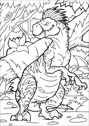 Velociraptor Dromaeosaurid Theropod Dinosaur Coloring Page